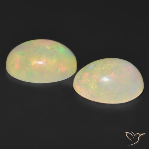 Gemas de Ópalo Multicolor natural de 2.70 ct, Ovalada, Translúcido