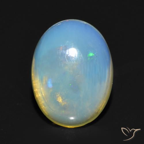 0.82ct Natural Multicolor Ópalo, Ovalada, Transparente