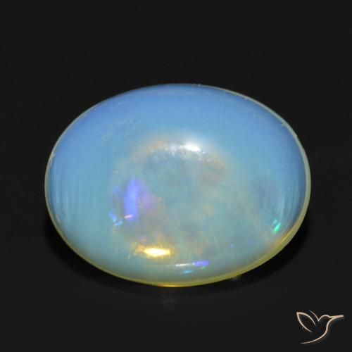 Ópalo Multicolor natural de 0.82 ct, Ovalada, Transparente