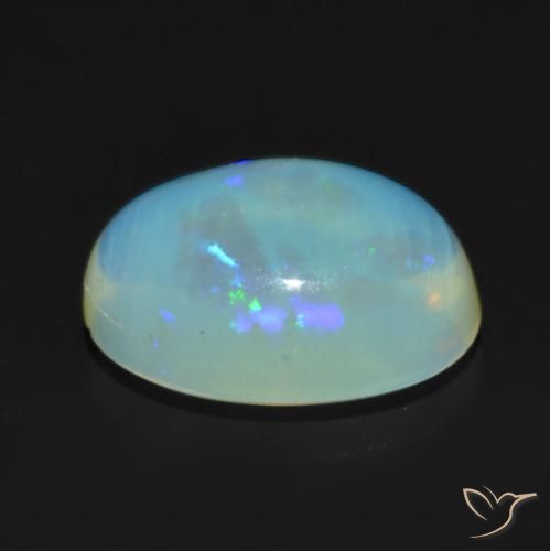 Ópalo Multicolor natural de 0.82 ct, Ovalada, Transparente