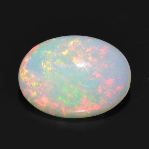 Ópalo Multicolor natural de 0.83 ct, Corte Óvalo, Transparente