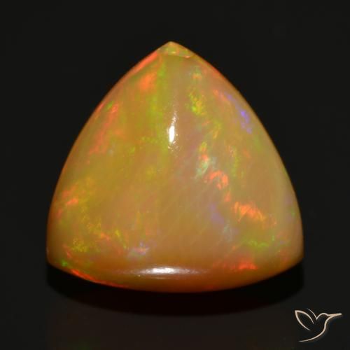 4.38ct Natural Multicolor Ópalo, Trillón, Translúcido