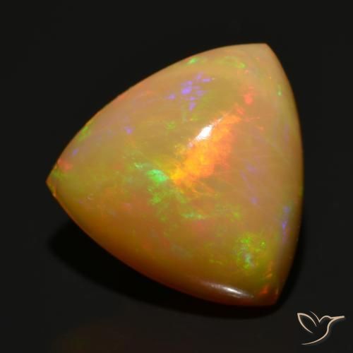 Ópalo Multicolor natural de 4.38 ct, Trillón, Translúcido