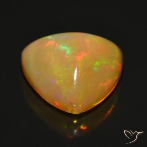 Ópalo Multicolor natural de 4.38 ct, Trillón, Translúcido