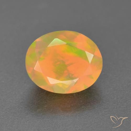 1.32ct Natural Multicolor Ópalo, Ovalada, Translúcido, Photo A