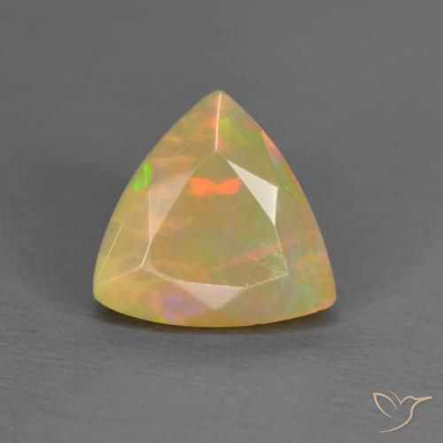 0.91ct Natural Multicolor Ópalo, Trillón, Translúcido