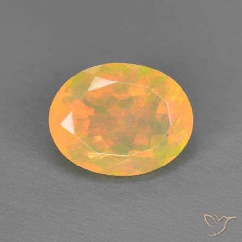 1.43ct Natural Multicolor Ópalo, Ovalada, Translúcido