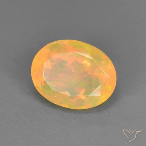 Ópalo Multicolor natural de 1.43 ct, Ovalada, Translúcido