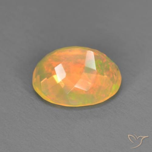 Ópalo Multicolor natural de 1.43 ct, Ovalada, Translúcido