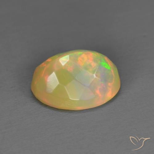 Ópalo Multicolor natural de 1.41 ct, Ovalada, Translúcido