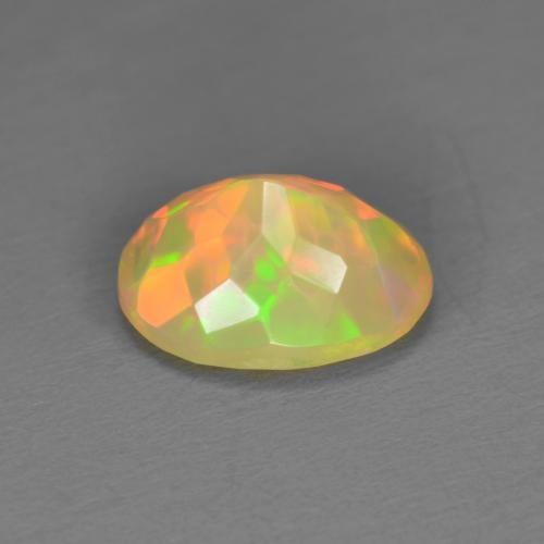 Ópalo Multicolor natural de 1.25 ct, Corte Óvalo, Translúcido