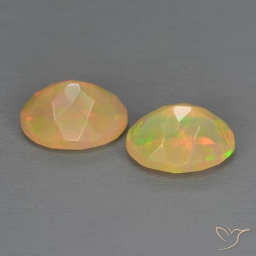 Gemas de Ópalo Multicolor natural de 1.63 ct, Ovalada, Translúcido
