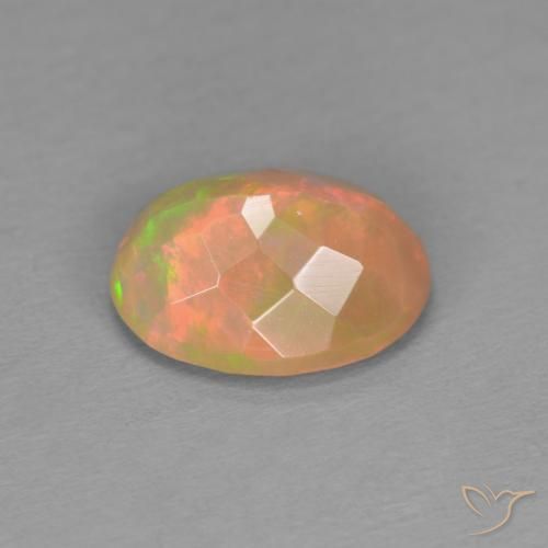 Ópalo Multicolor natural de 1.24 ct, Ovalada, Translúcido