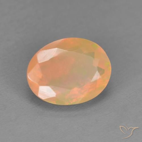 Ópalo Multicolor natural de 1.16 ct, Ovalada, Translúcido
