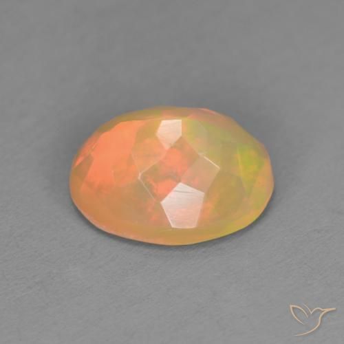 Ópalo Multicolor natural de 1.16 ct, Ovalada, Translúcido