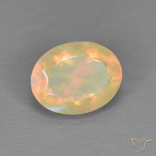 Ópalo Multicolor natural de 1.22 ct, Ovalada, Translúcido