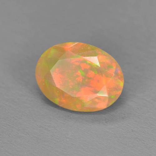 Ópalo Multicolor natural de 0.86 ct, Corte Óvalo, Translúcido