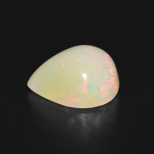 Ópalo Multicolor natural de 1.82 ct, En forma de pera, Opaco