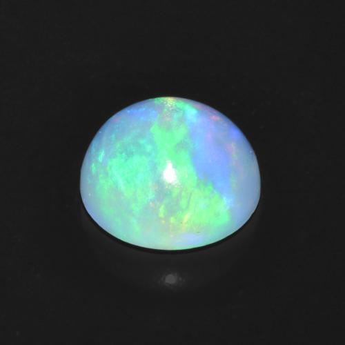 Ópalo Multicolor natural de 0.60 ct, Corte Redondo, Transparente