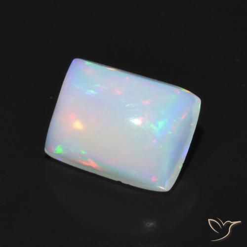 Ópalo Multicolor natural de 1.49 ct, Corte Baguette, Transparente
