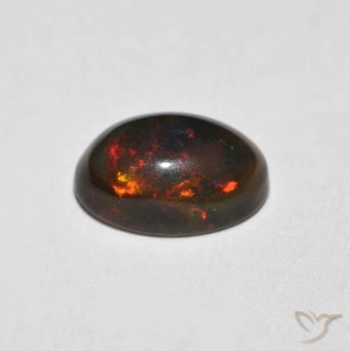 Ópalo Multicolor natural de 0.75 ct, Ovalada, Opaco