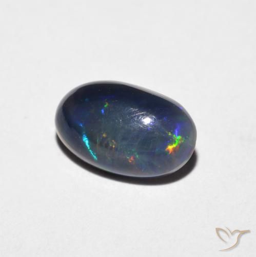 Ópalo Multicolor natural de 0.72 ct, Ovalada, Opaco