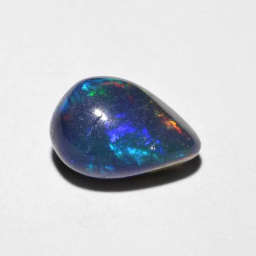 Ópalo multicolor natural de 1,03 ct, en forma de pera, opaco