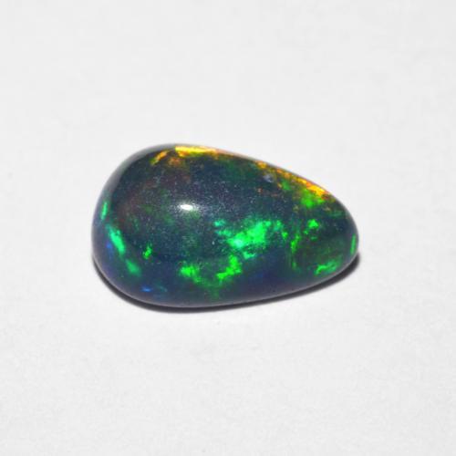 Ópalo multicolor natural de 1,03 ct, en forma de pera, opaco