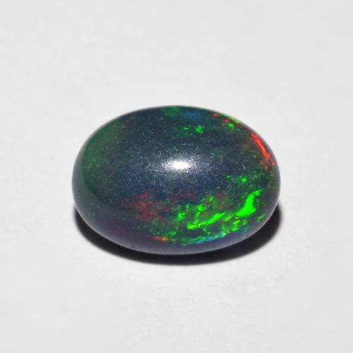 Ópalo multicolor natural de 0,94 ct, corte óvalo, translúcido