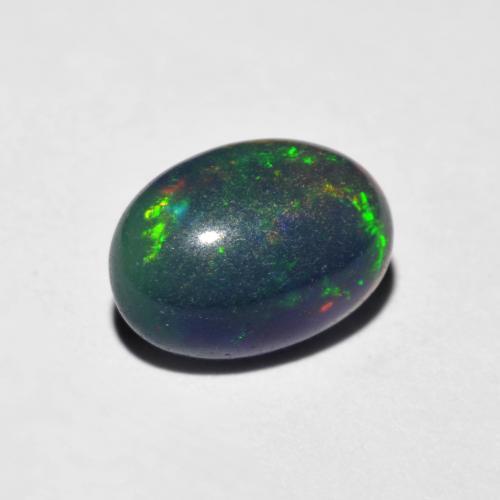 Ópalo multicolor natural de 0,94 ct, corte óvalo, translúcido