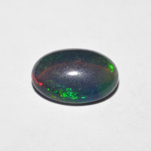 Ópalo multicolor natural de 0,94 ct, corte óvalo, translúcido