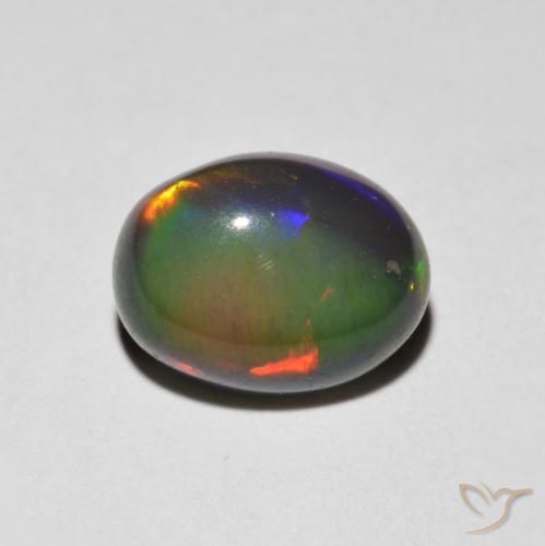 1.23ct Natural Multicolor Ópalo, Ovalada, Opaco, Photo A