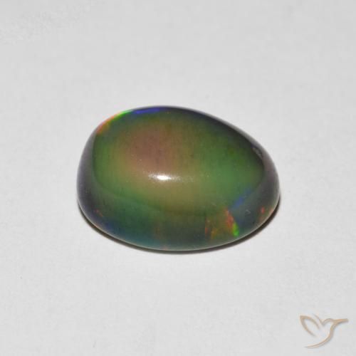 Ópalo Multicolor natural de 1.23 ct, Ovalada, Opaco