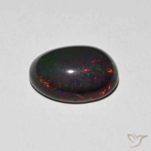 Ópalo Multicolor natural de 0.96 ct, Ovalada, Opaco