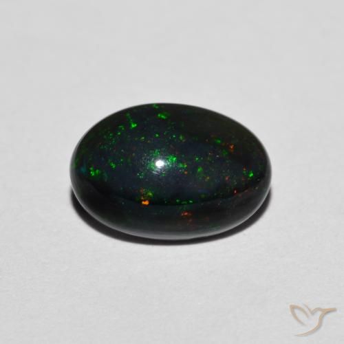0.93ct Natural Multicolor Ópalo, Ovalada, Translúcido