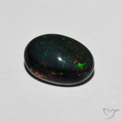 Ópalo Multicolor natural de 0.93 ct, Ovalada, Translúcido