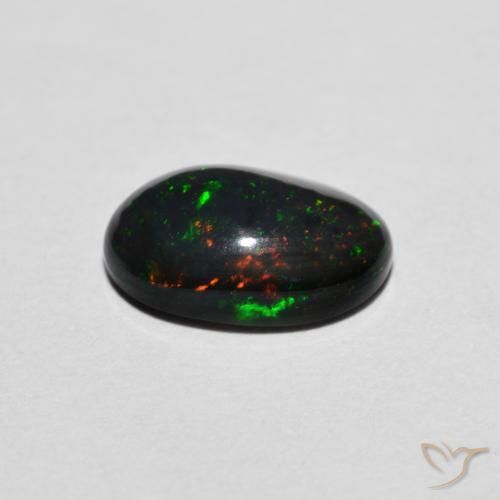 Ópalo Multicolor natural de 0.93 ct, Ovalada, Translúcido