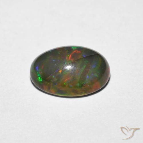 Ópalo Multicolor natural de 1.02 ct, Ovalada, Translúcido