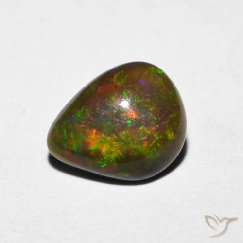 0.70ct Natural Multicolor Ópalo, En forma de pera, Translúcido