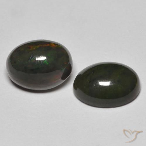 1.75ctw Natural Multicolor Ópalo, Ovalada, Opaco