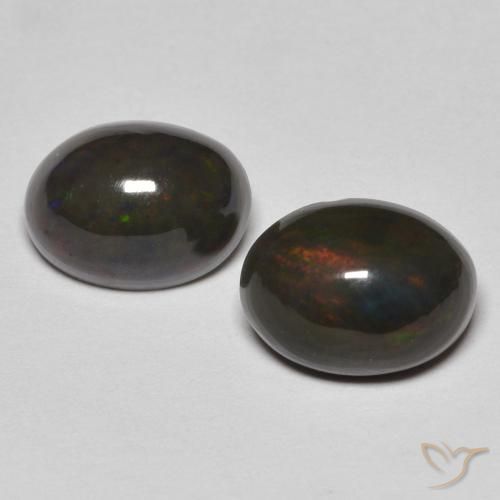 1.54ctw Natural Multicolor Ópalo, Ovalada, Opaco