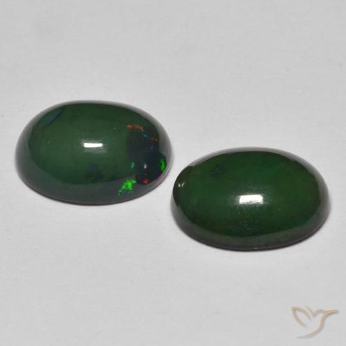 Gemas de Ópalo Multicolor natural de 2.41 ct, Ovalada, Opaco