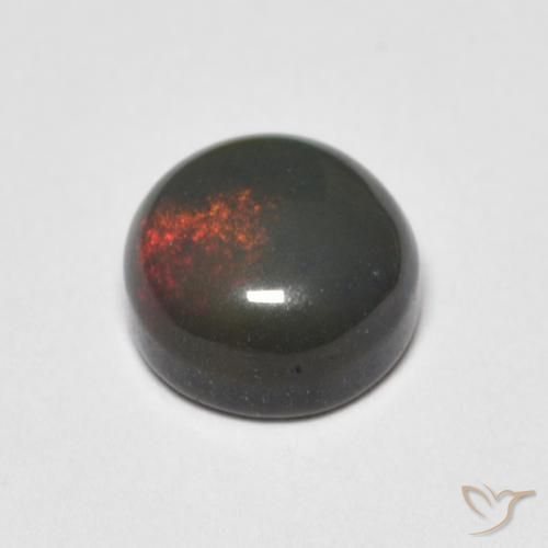 Ópalo Multicolor natural de 0.82 ct, Redondo, Opaco