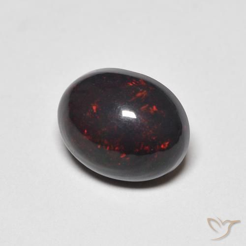 Ópalo Multicolor natural de 1.38 ct, Ovalada, Opaco