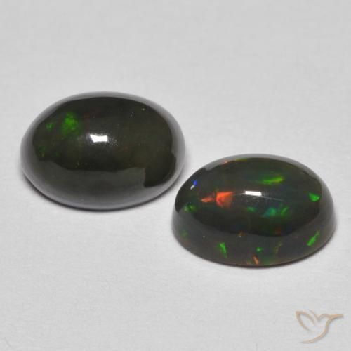 Gemas de Ópalo Multicolor natural de 1.18 ct, Ovalada, Opaco
