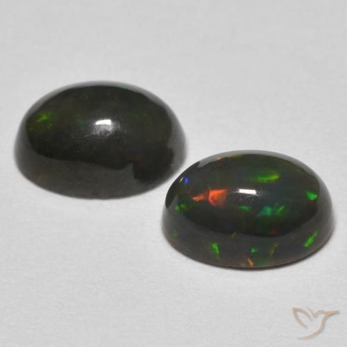 Gemas de Ópalo Multicolor natural de 1.18 ct, Ovalada, Opaco