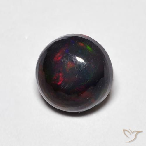 0.53ct Natural Multicolor Ópalo, Redondo, Opaco