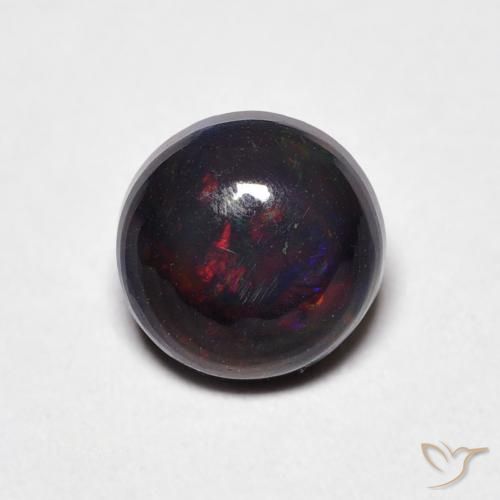 Ópalo Multicolor natural de 0.53 ct, Redondo, Opaco