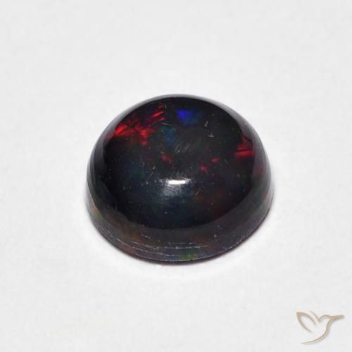 Ópalo Multicolor natural de 0.53 ct, Redondo, Opaco