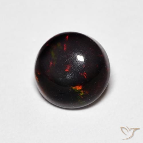 Ópalo Multicolor natural de 0.52 ct, Redondo, Opaco